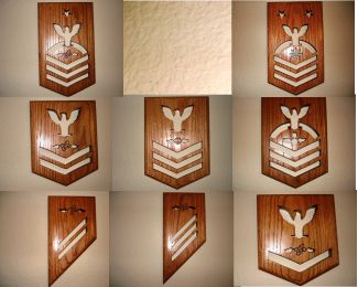  US Navy Military Solid Brass Senior Chief E8 Anchor Emblem on  Plaque 8 x 10 : Home & Kitchen